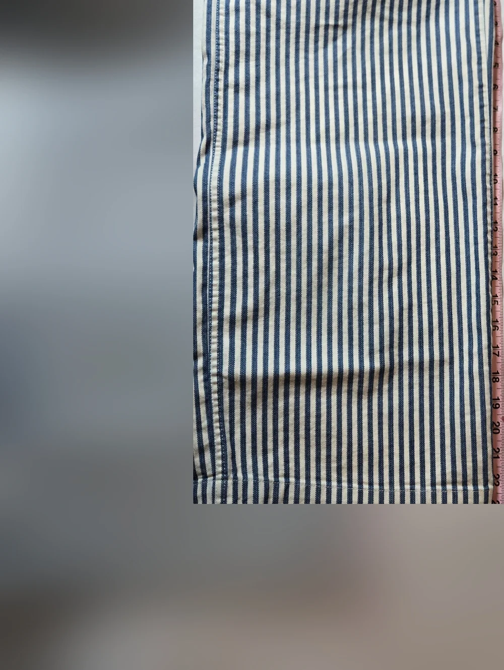 Madewell Emmett Wide-Leg Crop Pants Railroad Stripe Blue & White 27x24 - Picture 8 of 10